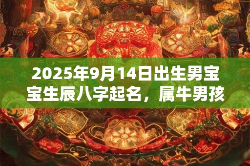 2025年9月14日出生男宝宝生辰八字起名，属牛男孩最吉利的名字