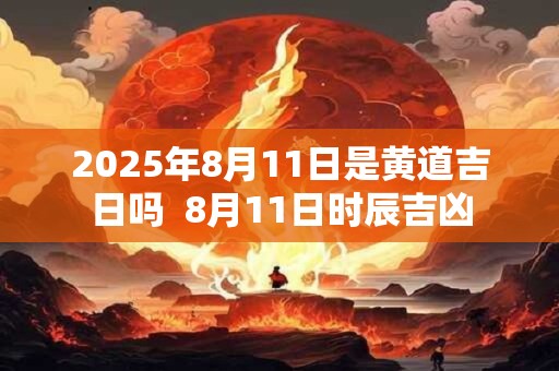 2025年8月11日是黄道吉日吗  8月11日时辰吉凶