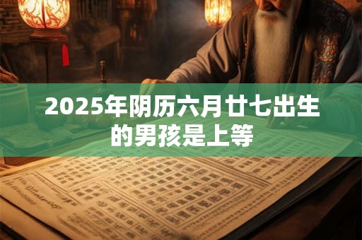 2025年阴历六月廿七出生的男孩是上等