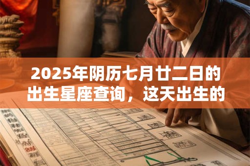 2025年阴历七月廿二日的出生星座查询，这天出生的名人有哪些？