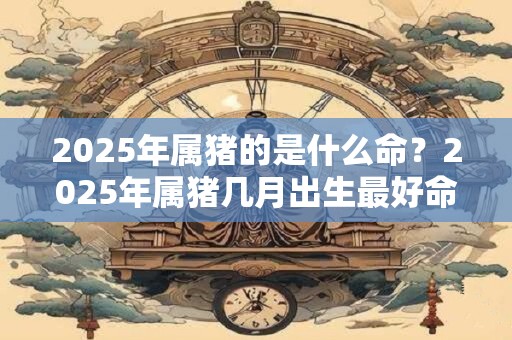 2025年属猪的是什么命？2025年属猪几月出生最好命？