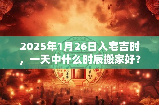 2025年1月26日入宅吉时，一天中什么时辰搬家好？