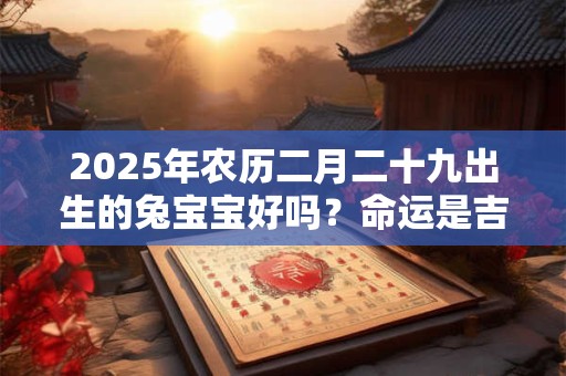 2025年农历二月二十九出生的兔宝宝好吗？命运是吉是凶？
