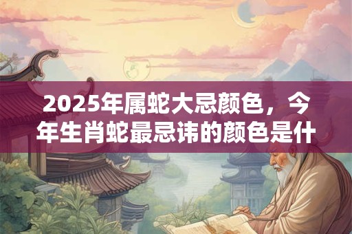 2025年属蛇大忌颜色，今年生肖蛇最忌讳的颜色是什么