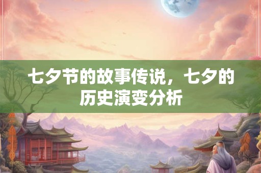 七夕节的故事传说，七夕的历史演变分析