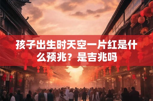 孩子出生时天空一片红是什么预兆？是吉兆吗