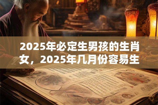 2025年必定生男孩的生肖女，2025年几月份容易生男孩？