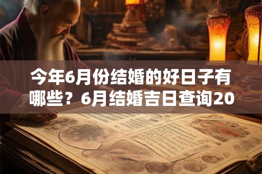 今年6月份结婚的好日子有哪些？6月结婚吉日查询2025