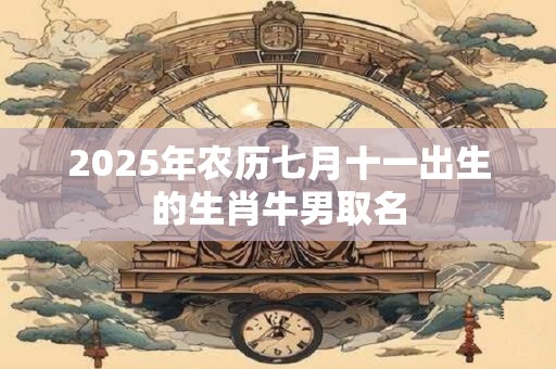 2025年农历七月十一出生的生肖牛男取名