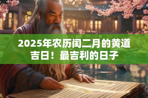 2025年农历闰二月的黄道吉日！最吉利的日子