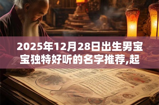 2025年12月28日出生男宝宝独特好听的名字推荐,起名忌用字