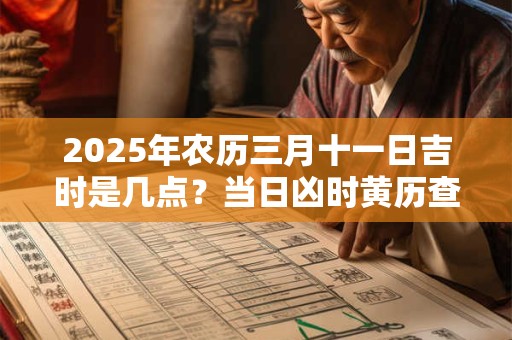 2025年农历三月十一日吉时是几点？当日凶时黄历查询