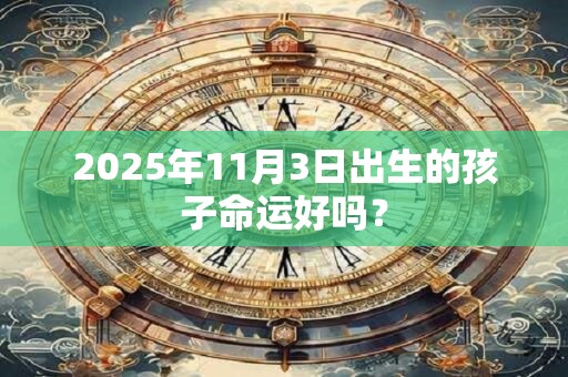 2025年11月3日出生的孩子命运好吗？