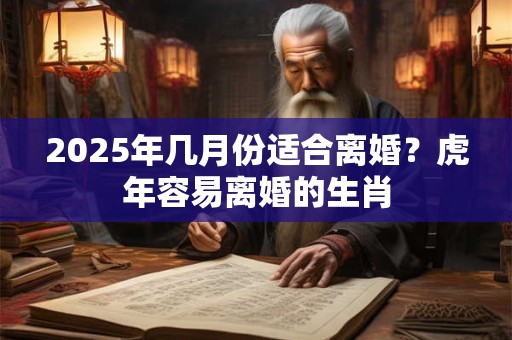 2025年几月份适合离婚？虎年容易离婚的生肖