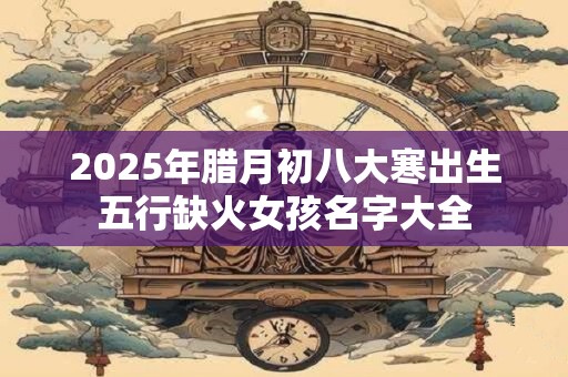 2025年腊月初八大寒出生五行缺火女孩名字大全