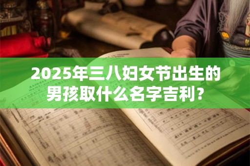 2025年三八妇女节出生的男孩取什么名字吉利？
