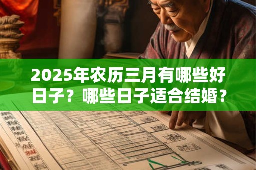 2025年农历三月有哪些好日子？哪些日子适合结婚？