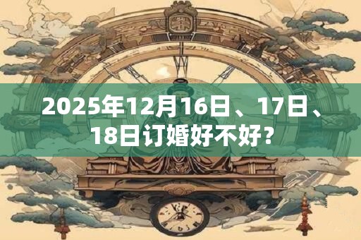 2025年12月16日、17日、18日订婚好不好？