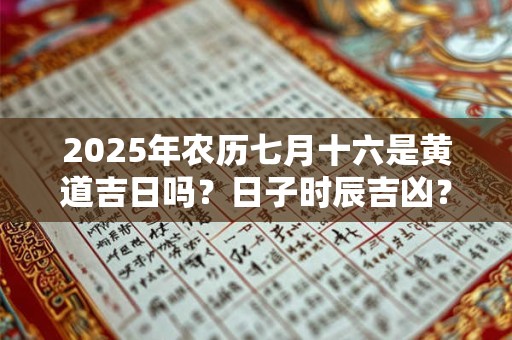 2025年农历七月十六是黄道吉日吗？日子时辰吉凶？
