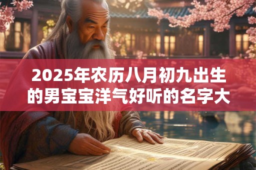 2025年农历八月初九出生的男宝宝洋气好听的名字大全