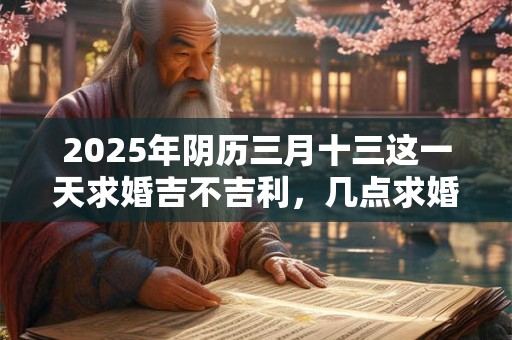 2025年阴历三月十三这一天求婚吉不吉利，几点求婚好？