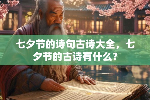 七夕节的诗句古诗大全，七夕节的古诗有什么？