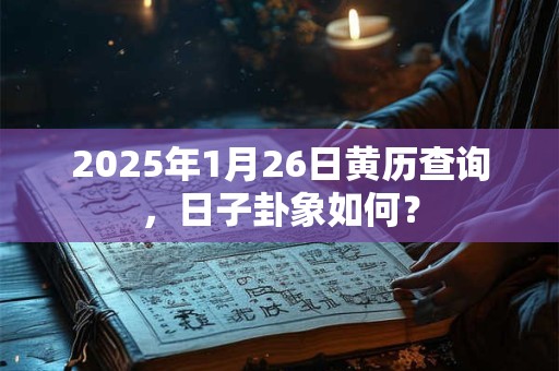 2025年1月26日黄历查询，日子卦象如何？
