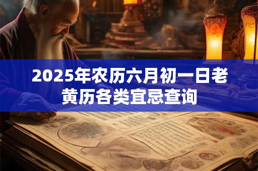 2025年农历六月初一日老黄历各类宜忌查询