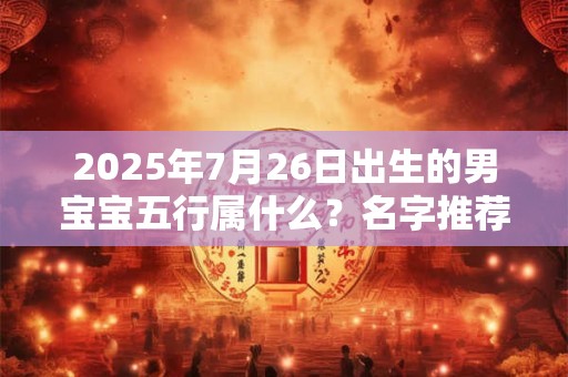 2025年7月26日出生的男宝宝五行属什么？名字推荐
