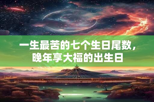 一生最苦的七个生日尾数，晚年享大福的出生日