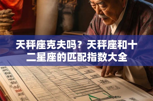 天秤座克夫吗？天秤座和十二星座的匹配指数大全