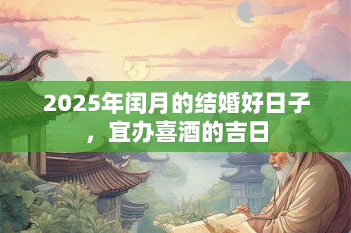 2025年闰月的结婚好日子，宜办喜酒的吉日