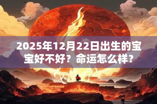 2025年12月22日出生的宝宝好不好？命运怎么样？