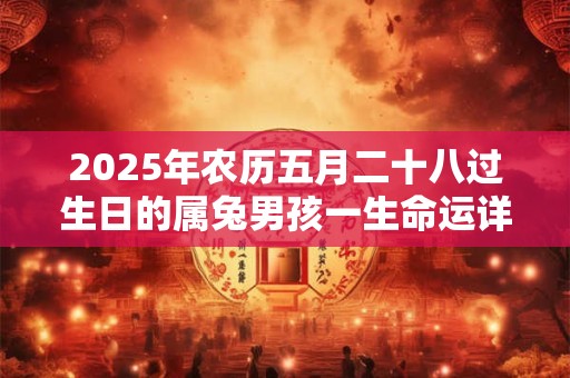 2025年农历五月二十八过生日的属兔男孩一生命运详解