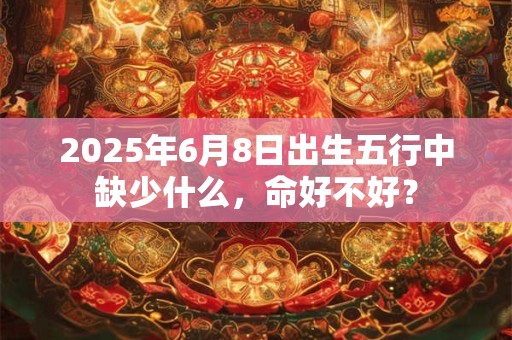 2025年6月8日出生五行中缺少什么，命好不好？