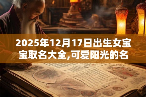 2025年12月17日出生女宝宝取名大全,可爱阳光的名字分享