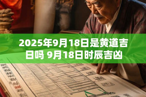 2025年9月18日是黄道吉日吗 9月18日时辰吉凶