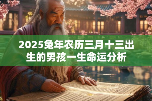 2025兔年农历三月十三出生的男孩一生命运分析 2025兔年农历三月十三出生的男孩一生命运分析