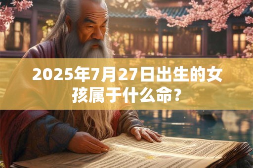 2025年7月27日出生的女孩属于什么命？