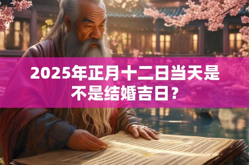 2025年正月十二日当天是不是结婚吉日？