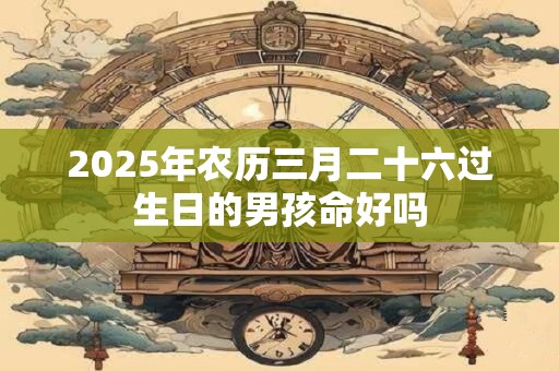 2025年农历三月二十六过生日的男孩命好吗