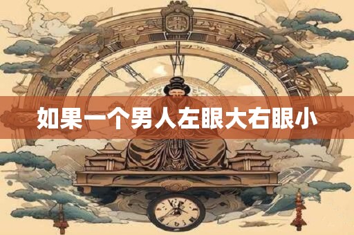 如果一个男人左眼大右眼小