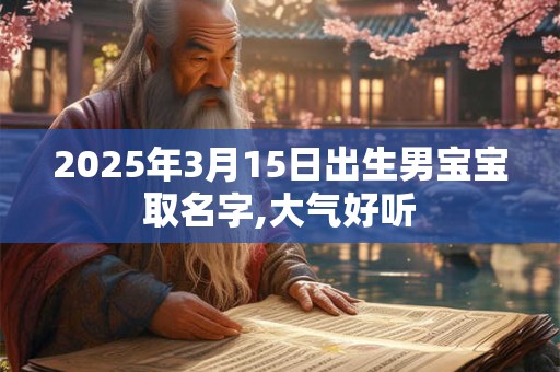 2025年3月15日出生男宝宝取名字,大气好听