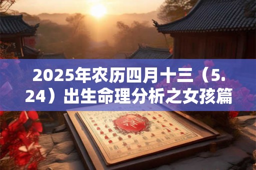 2025年农历四月十三（5.24）出生命理分析之女孩篇