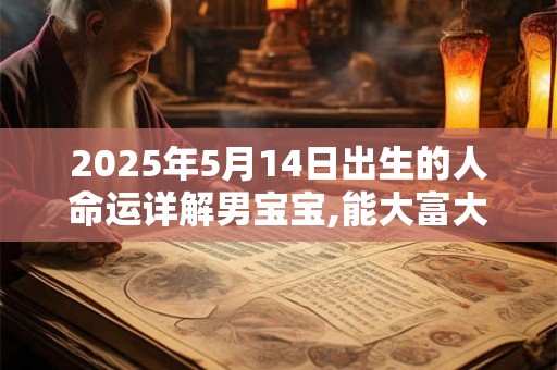2025年5月14日出生的人命运详解男宝宝,能大富大贵吗