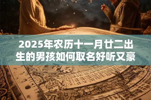 2025年农历十一月廿二出生的男孩如何取名好听又豪迈？