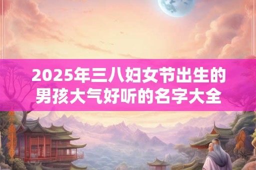 2025年三八妇女节出生的男孩大气好听的名字大全