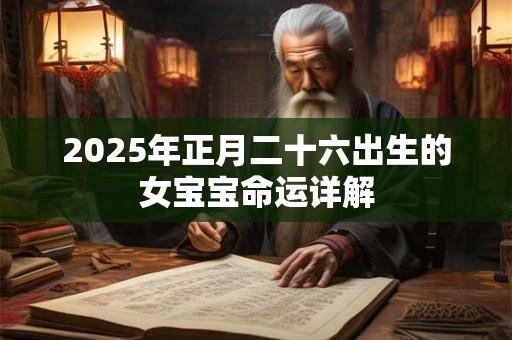 2025年正月二十六出生的女宝宝命运详解
