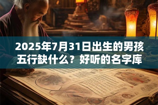 详细阅读:2025年7月31日出生的男孩五行缺什么?好听的名字库 2025年7月31日出生的男孩五行缺什么?好听的名字库