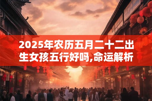 2025年农历五月二十二出生女孩五行好吗,命运解析？
